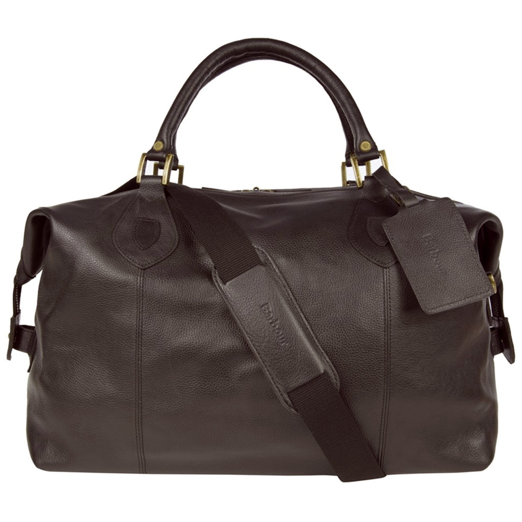 Barbour Leather Travel Bag - Brown