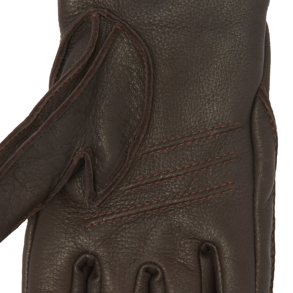 Hestra Dark Brown Primaloft Deerskin Gloves