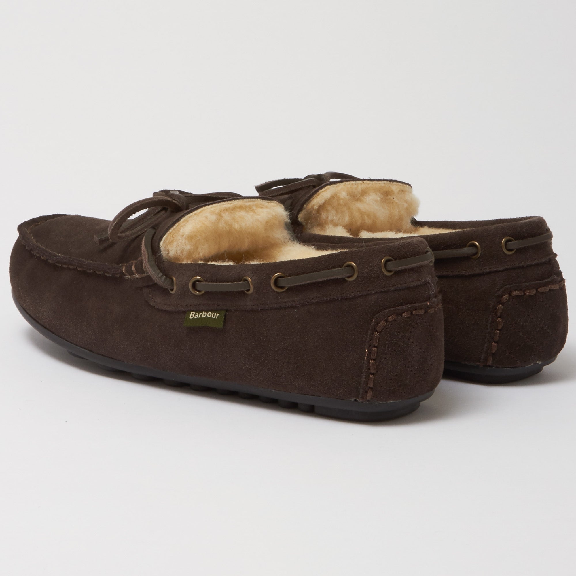 Barbour Brown Halom Slippers