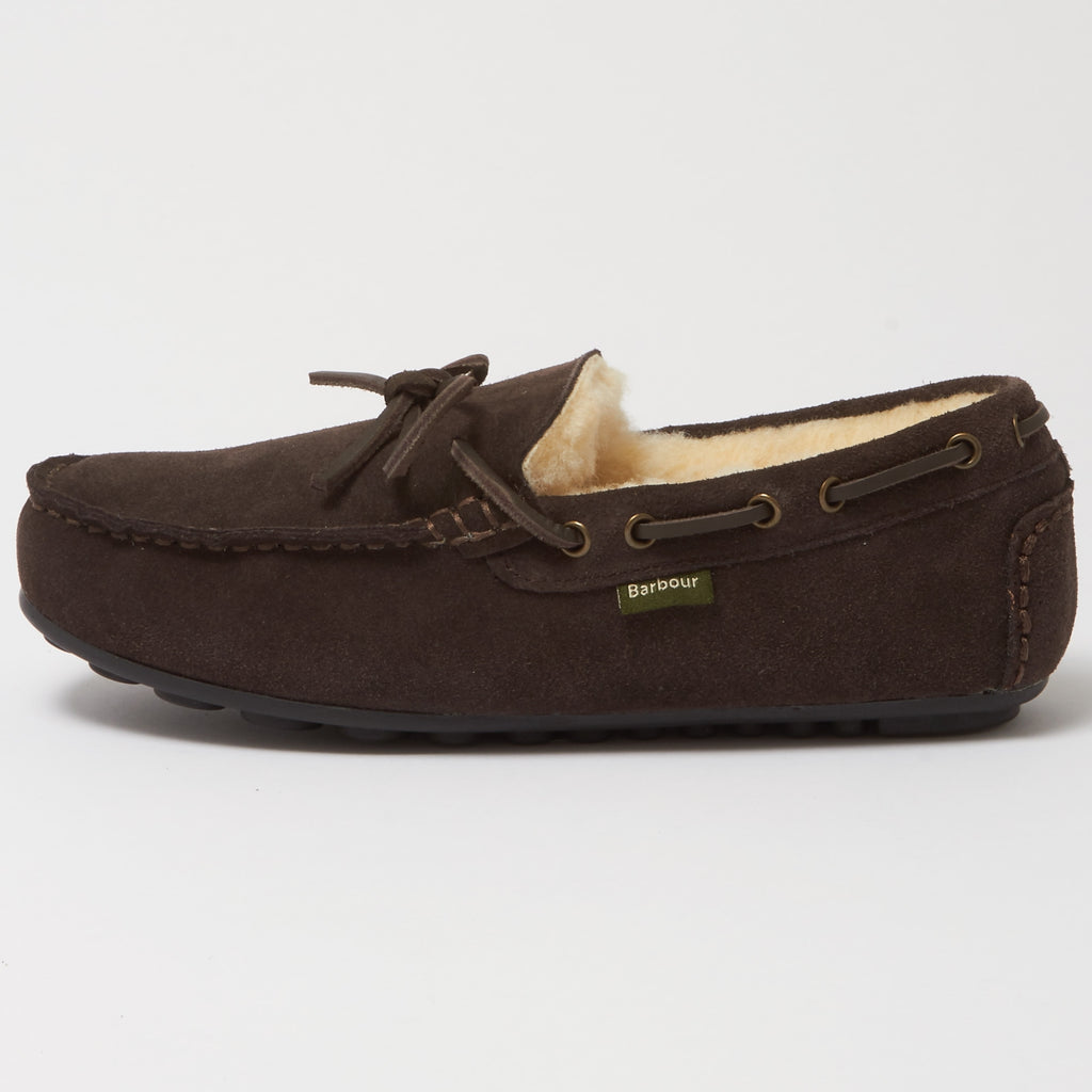 Barbour Brown Halom Slippers