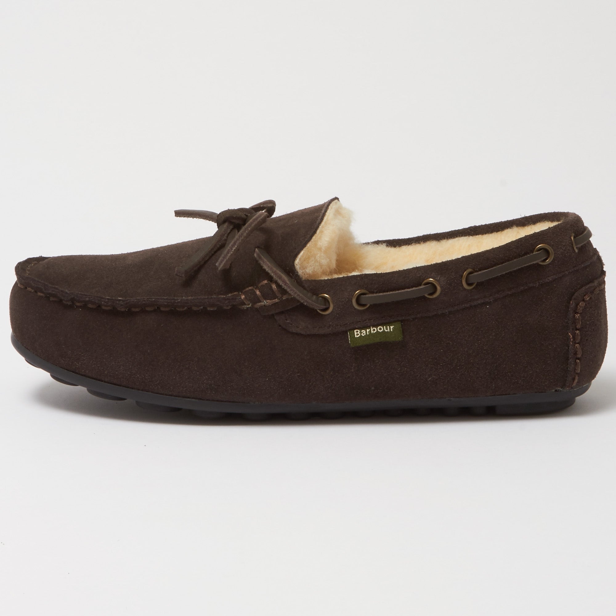 Barbour Brown Halom Slippers