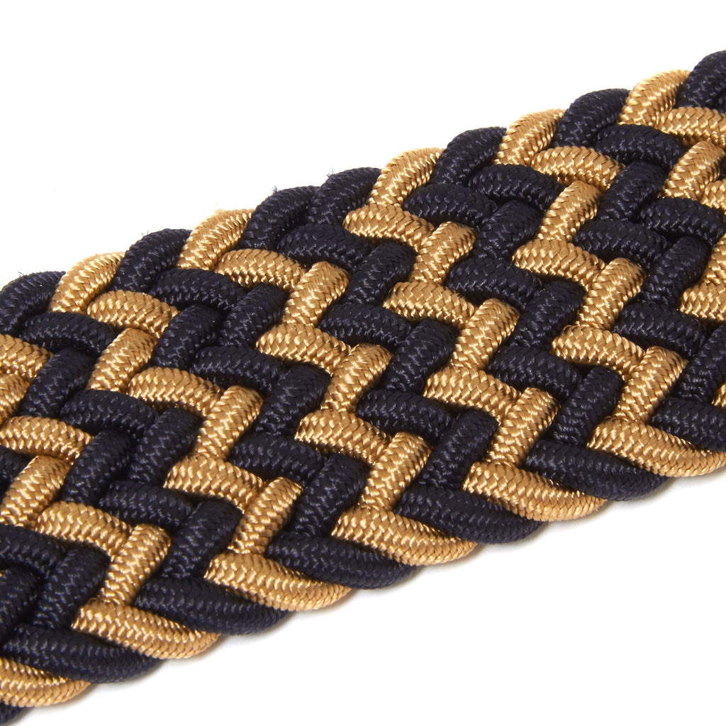 Anderson's Belts Elastic Woven Belt - Navy & Gold
