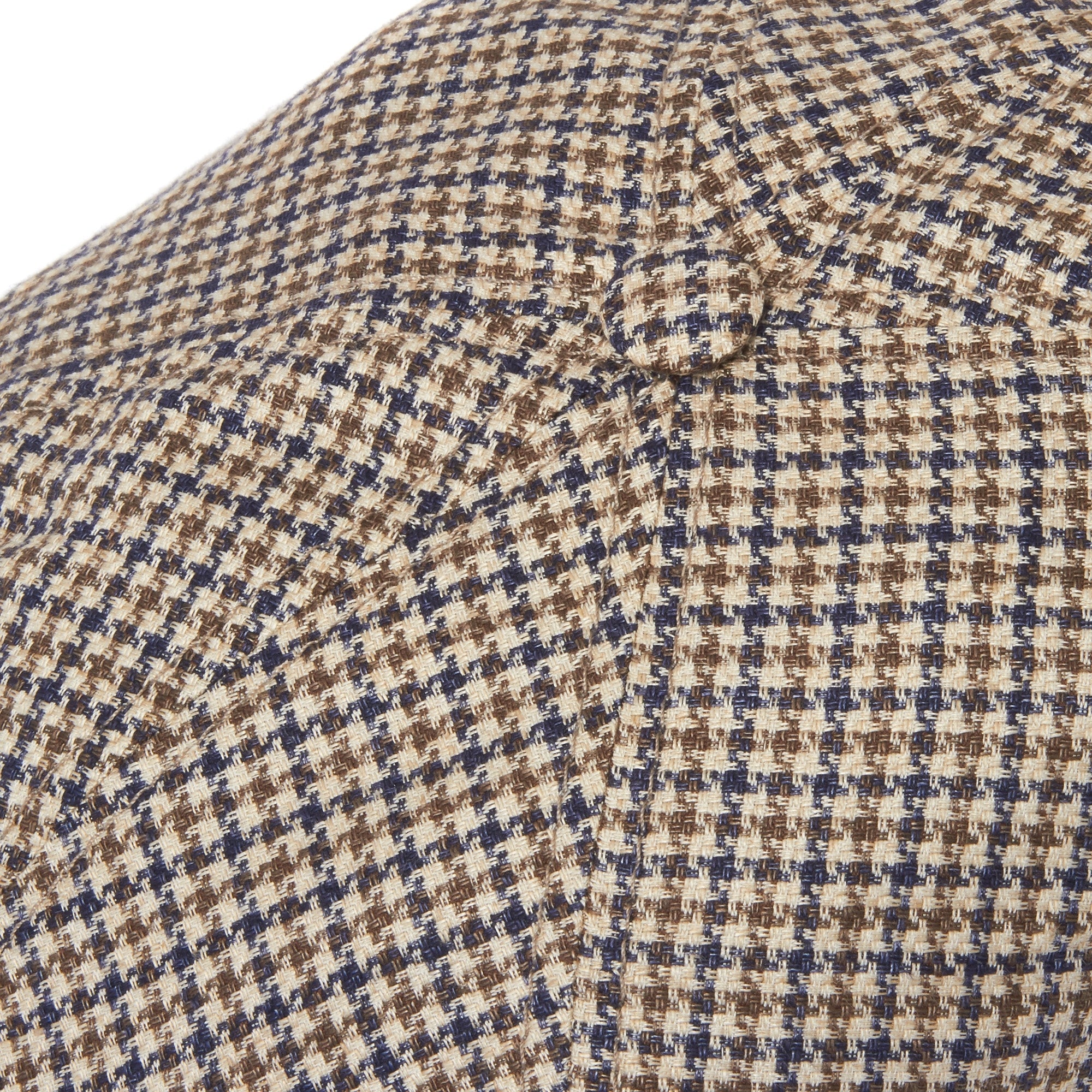 Check 6 panel Flat Cap- Houndstooth