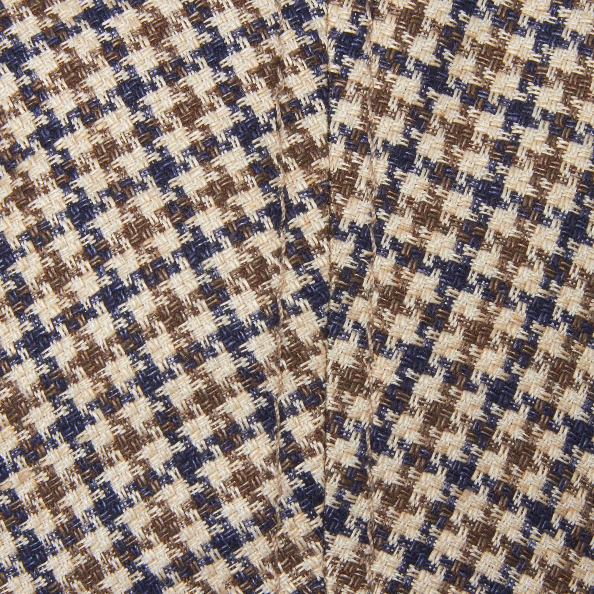 Check 6 panel Flat Cap- Houndstooth