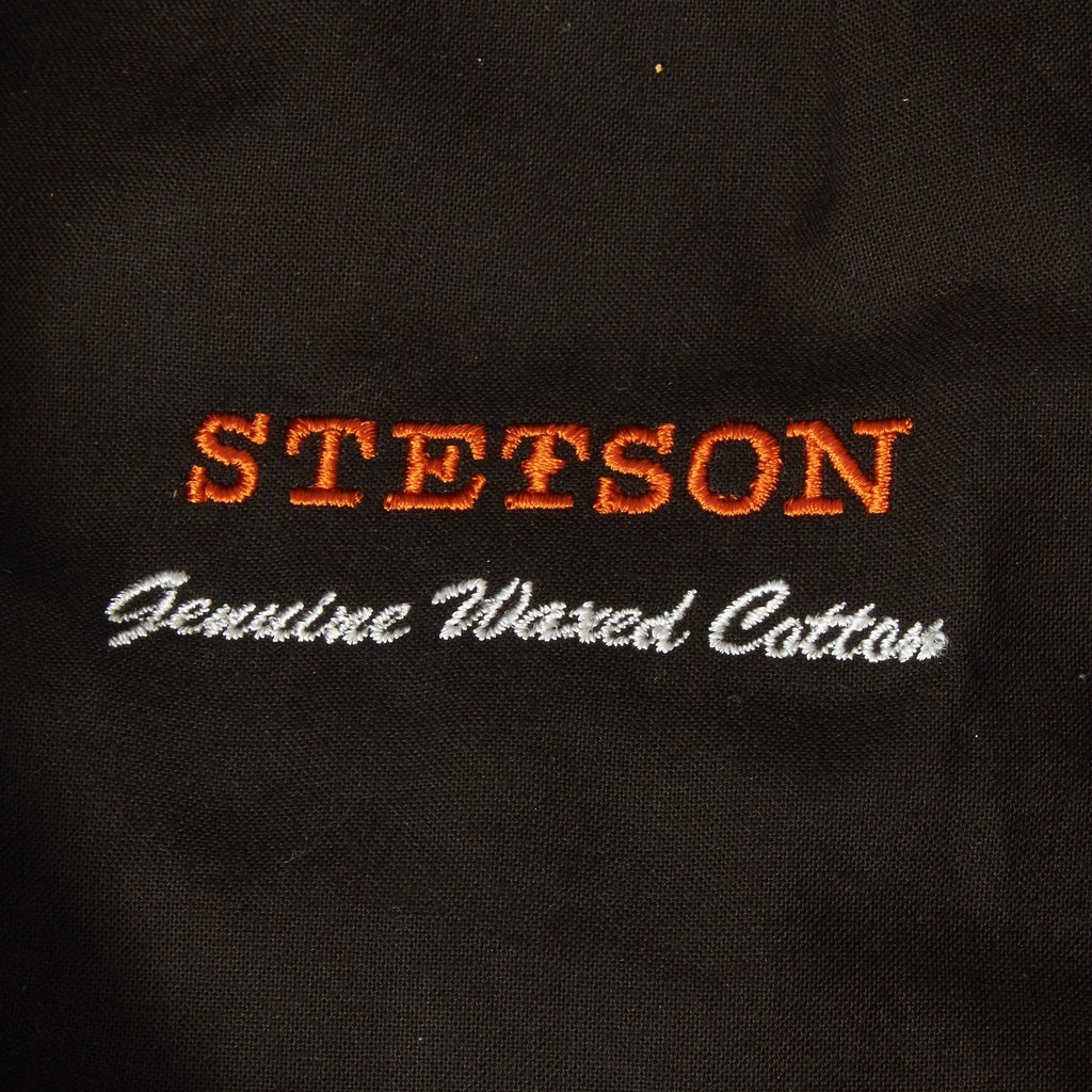 Stetson Hats Hatteras Waxed Newsboy Cap- Black