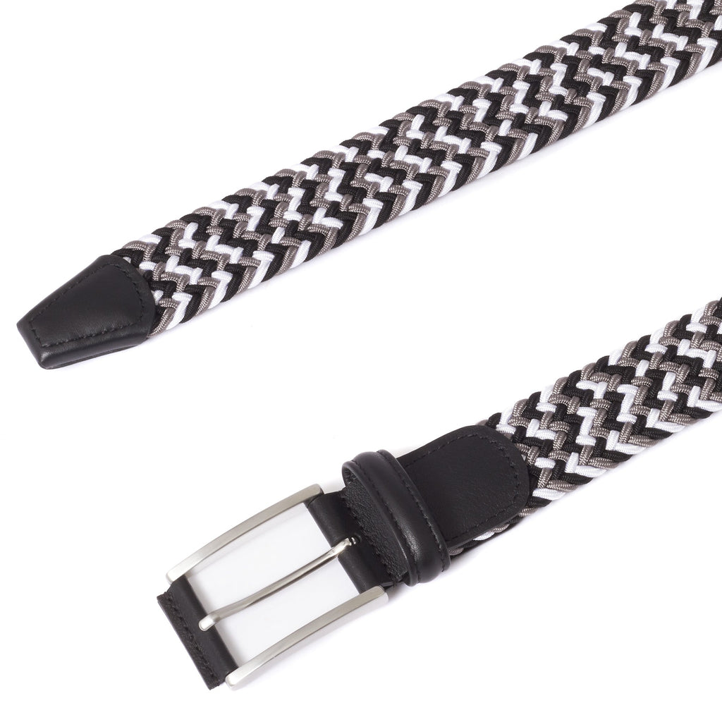 Anderson's Belts Woven Belt - Black/Grey