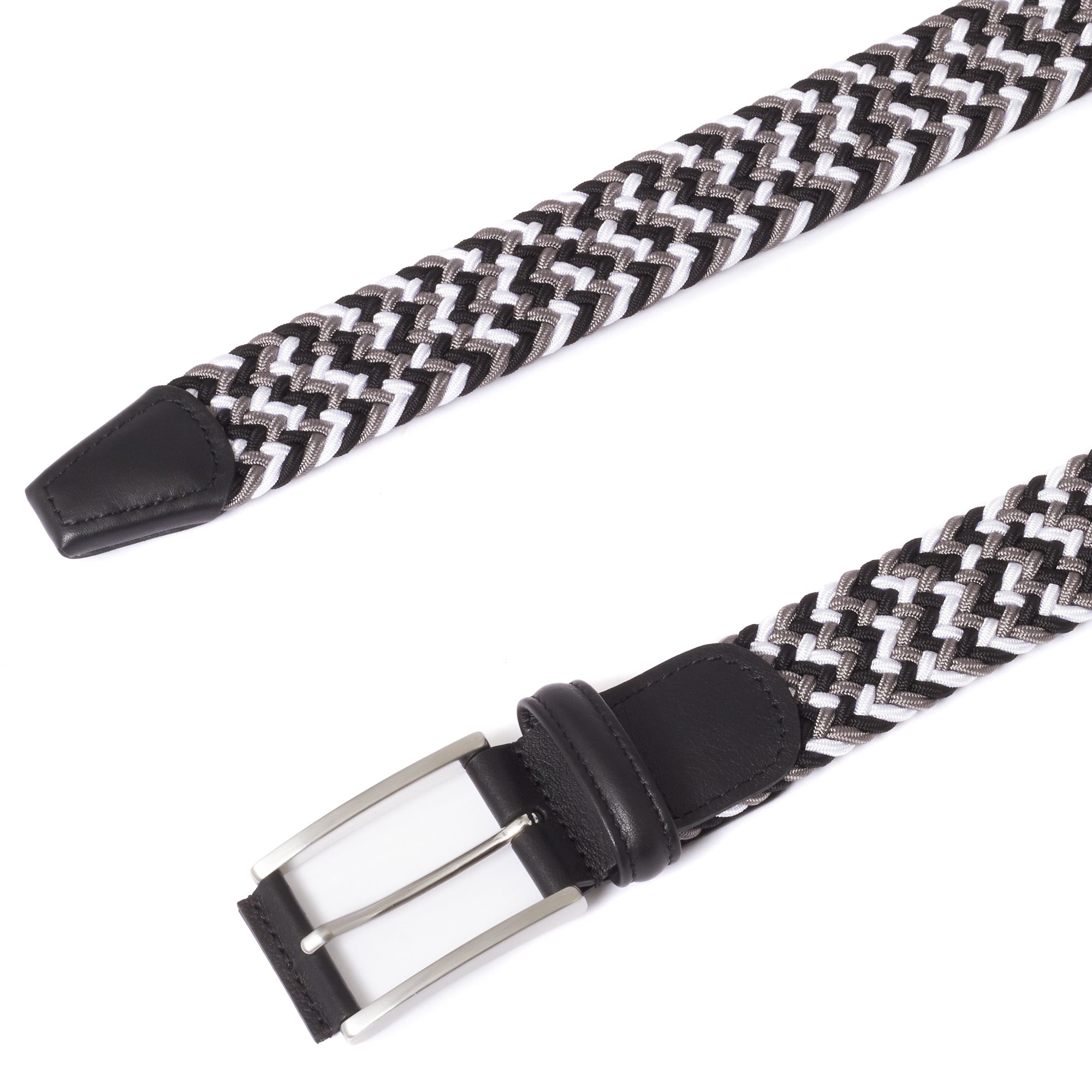 Anderson's Belts Woven Belt - Black/Grey