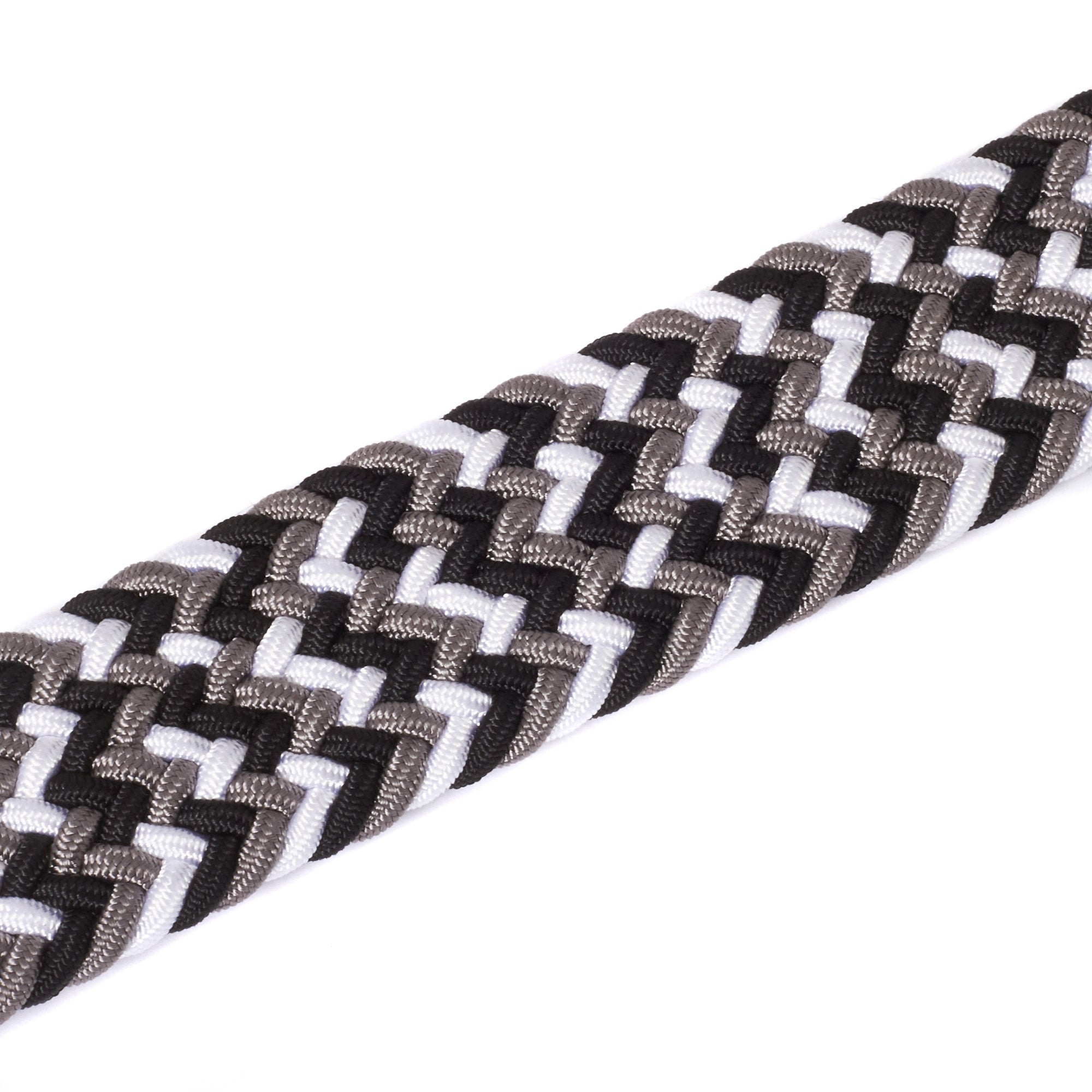 Elastic Woven Belt - Black/Grey