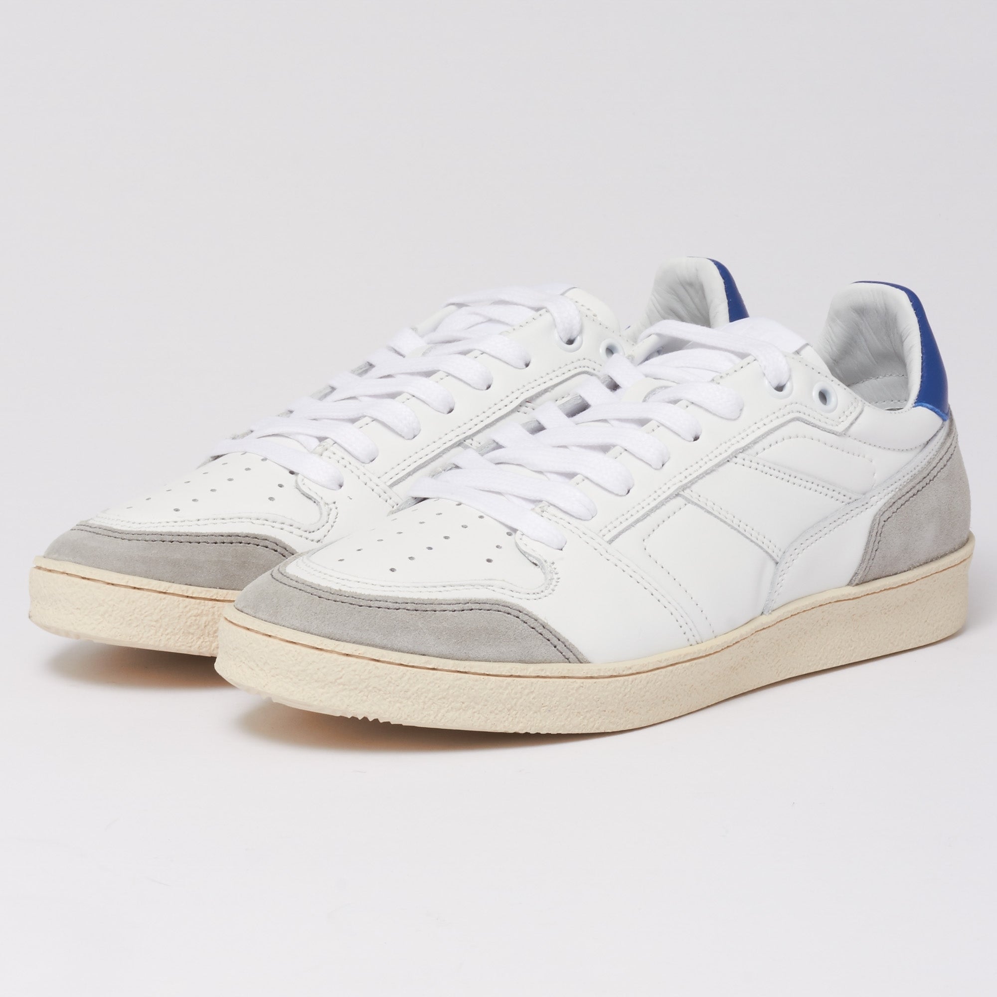 AMI Blue White Thin Low Trainers