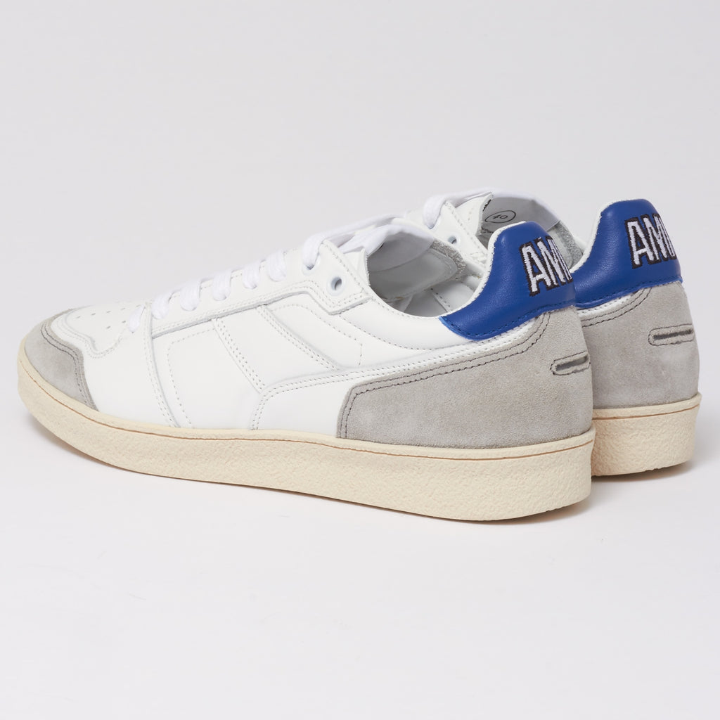 AMI Blue White Thin Low Trainers