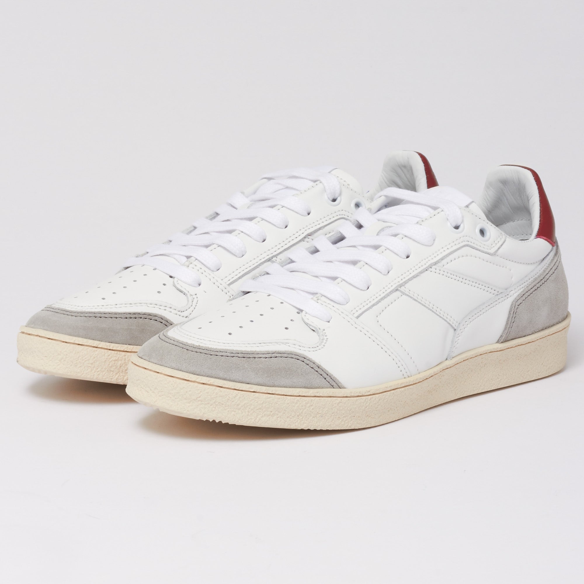 AMI Rouge White Thin Low Trainers