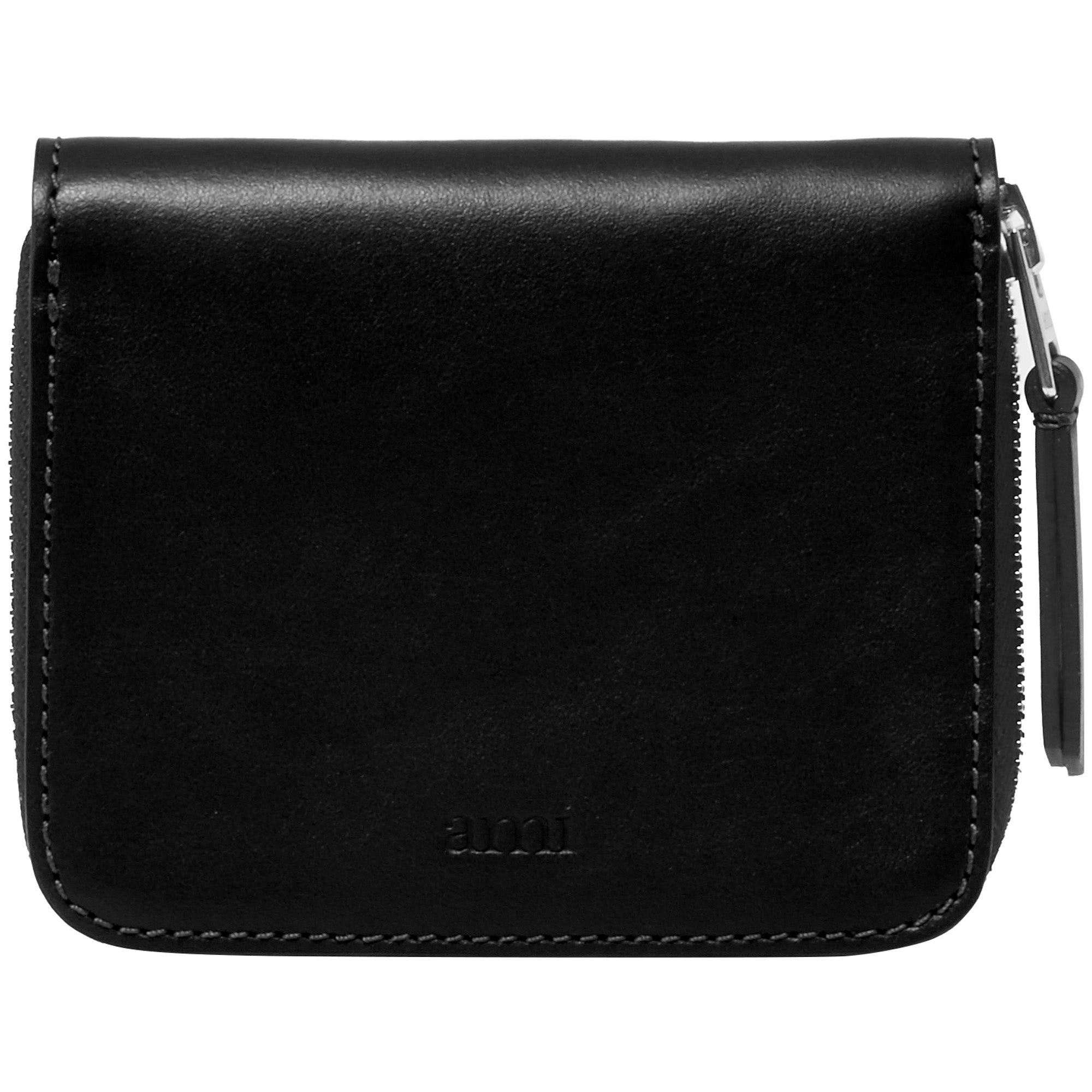 AMI Black Zipped Wallet