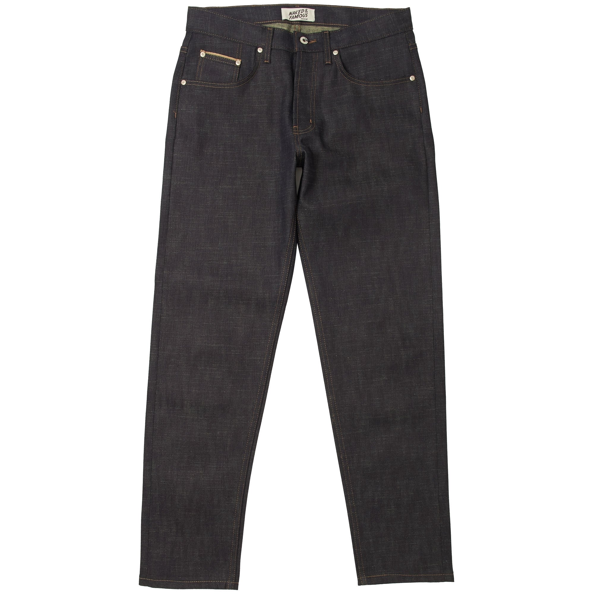 Naked and Famous Denim Indigo Slub Stretch Easy Guy Selvedge Denim Jeans