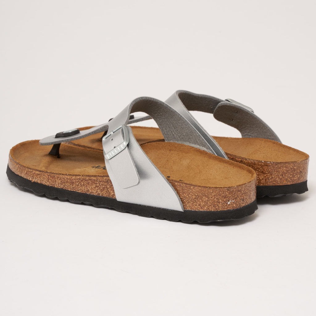 Birkenstock Womens Silver Gizeh Sandals