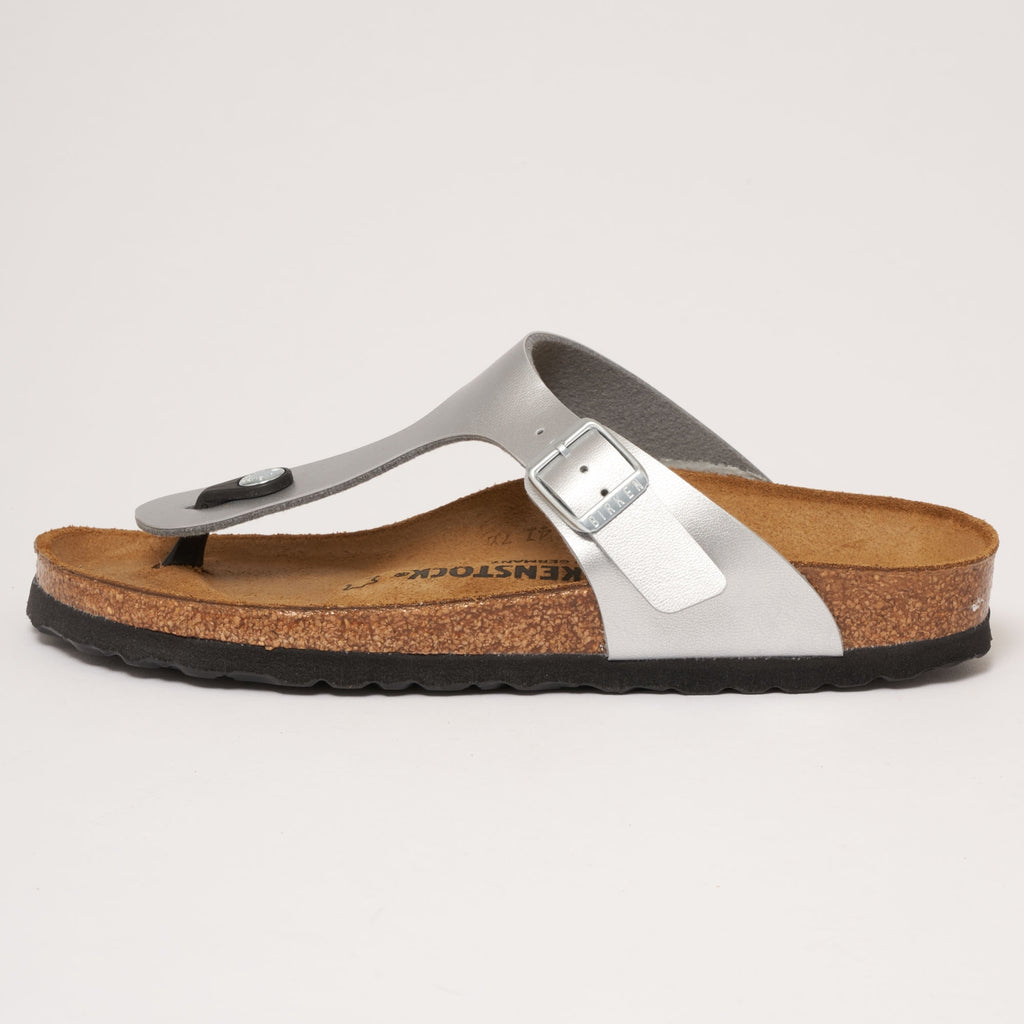 Birkenstock Womens Silver Gizeh Sandals