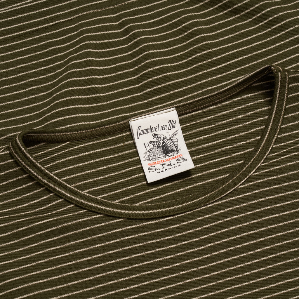 S.N.S Herning Army Moss Original Stripe T-Shirt