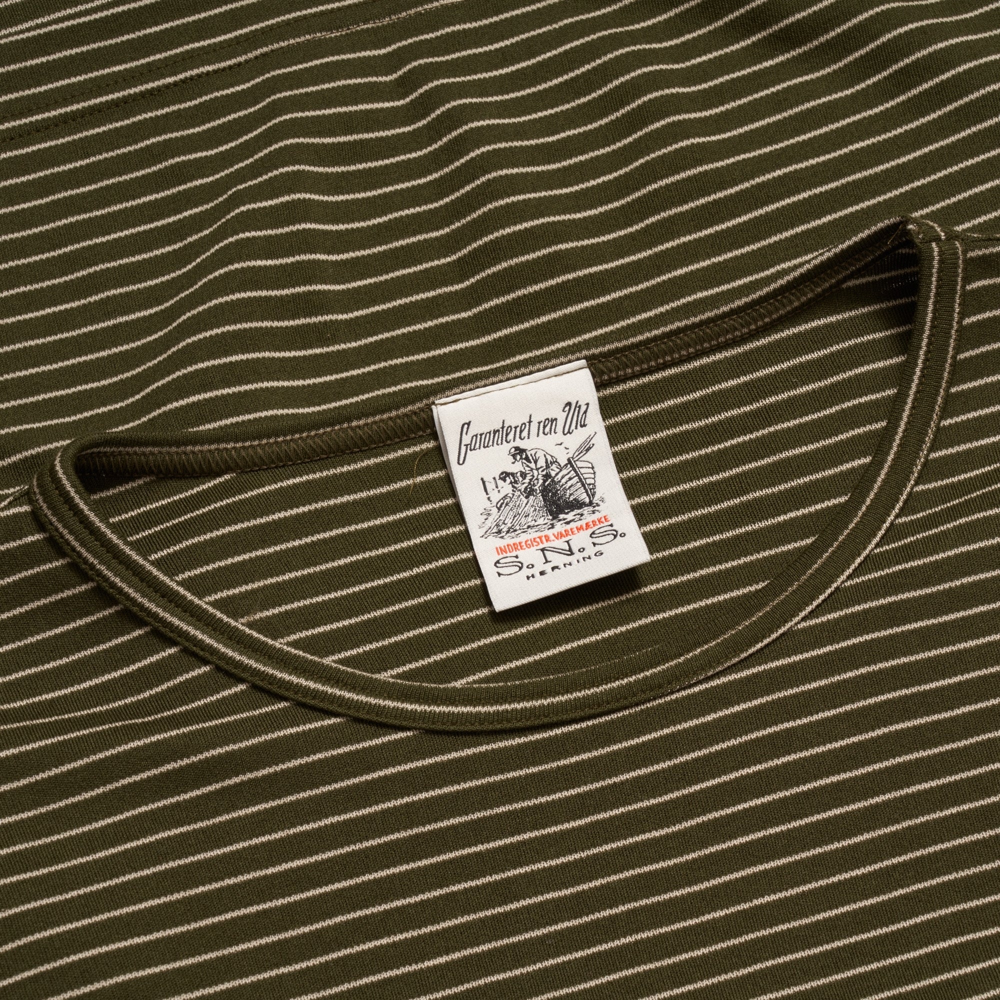 S.N.S Herning Army Moss Original Stripe T-Shirt