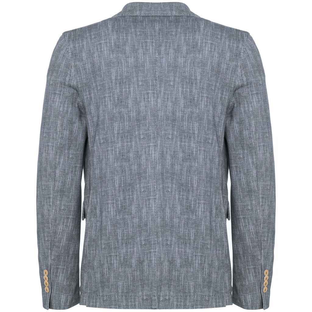 Circolo 1901 Light Blue Herringbone Stretch Blazer