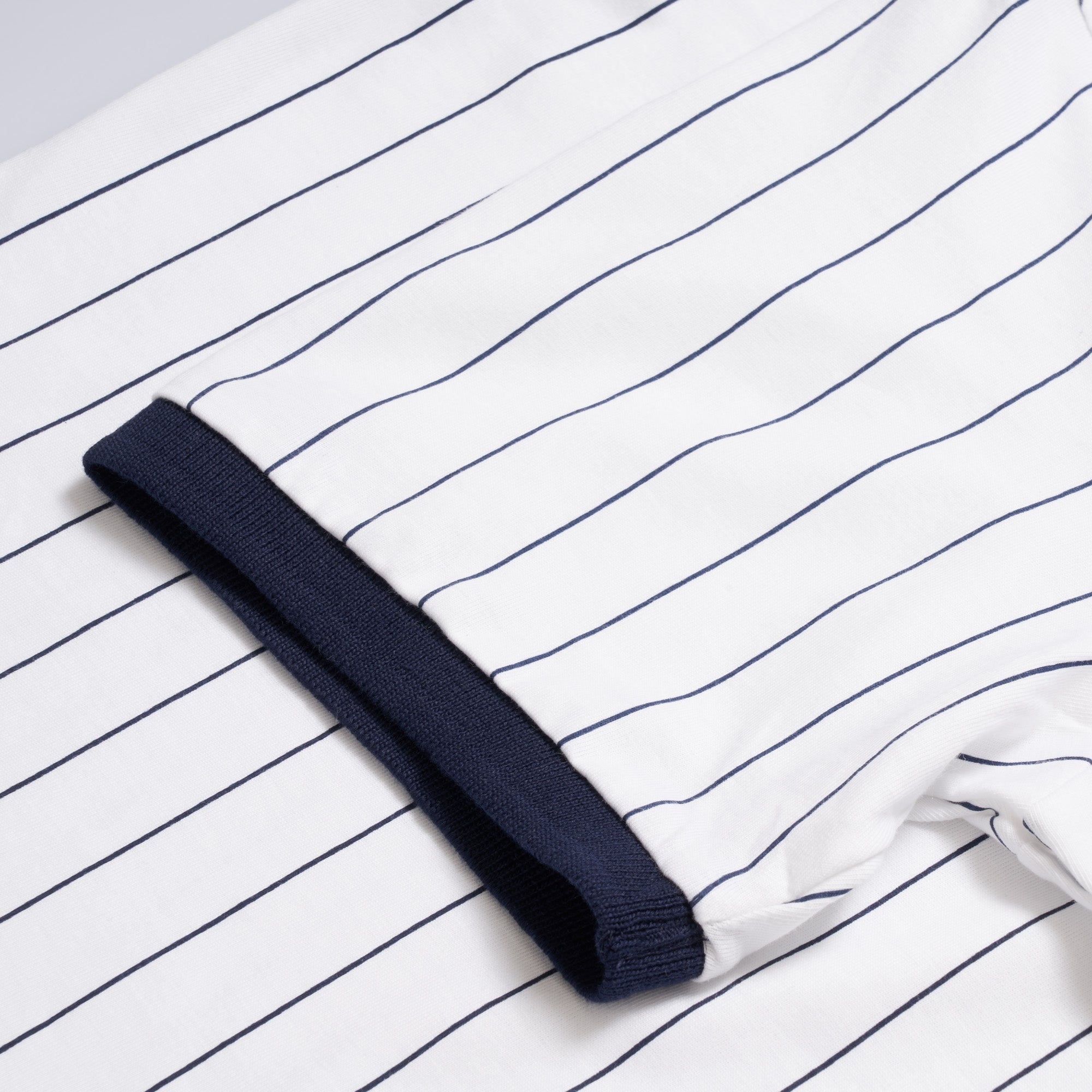 BB1 Classic Vintage Striped Polo - White