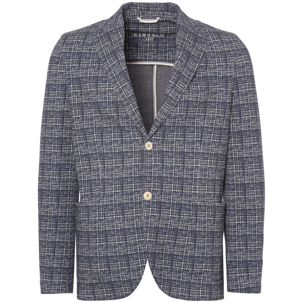 Circolo 1901 Blue & White Checked Blazer
