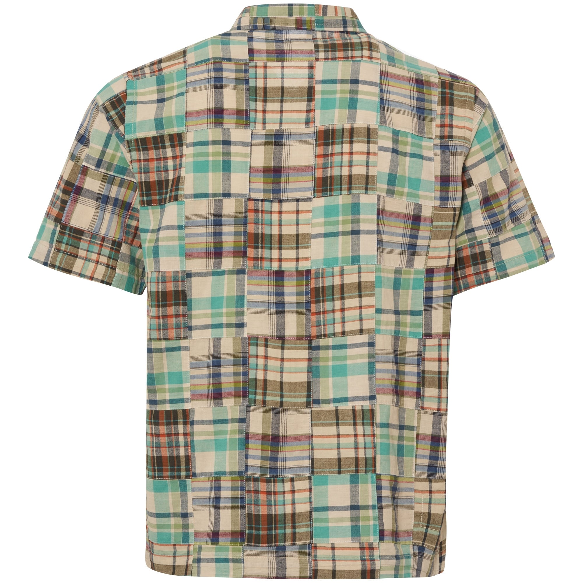Universal Works Olive Patchwork Road Shirt