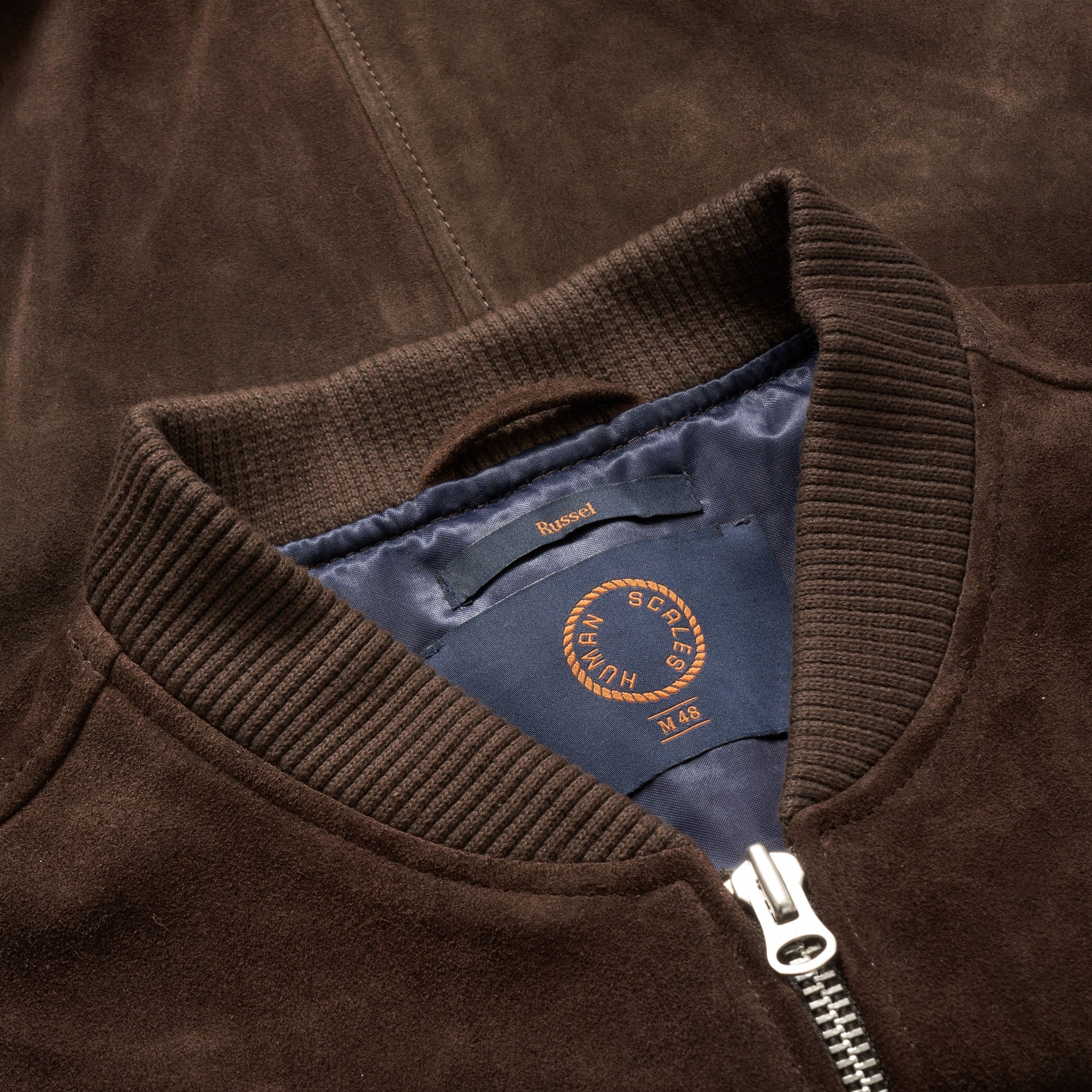 Human Scales Chocolate Double Texture Suede Russel Jacket