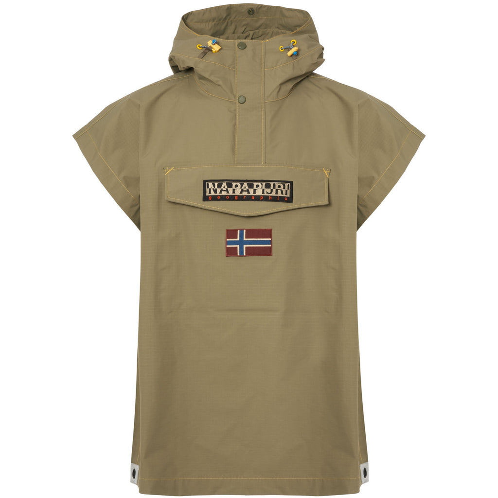 Napapijri Khaki Rainforest Hooded Cape