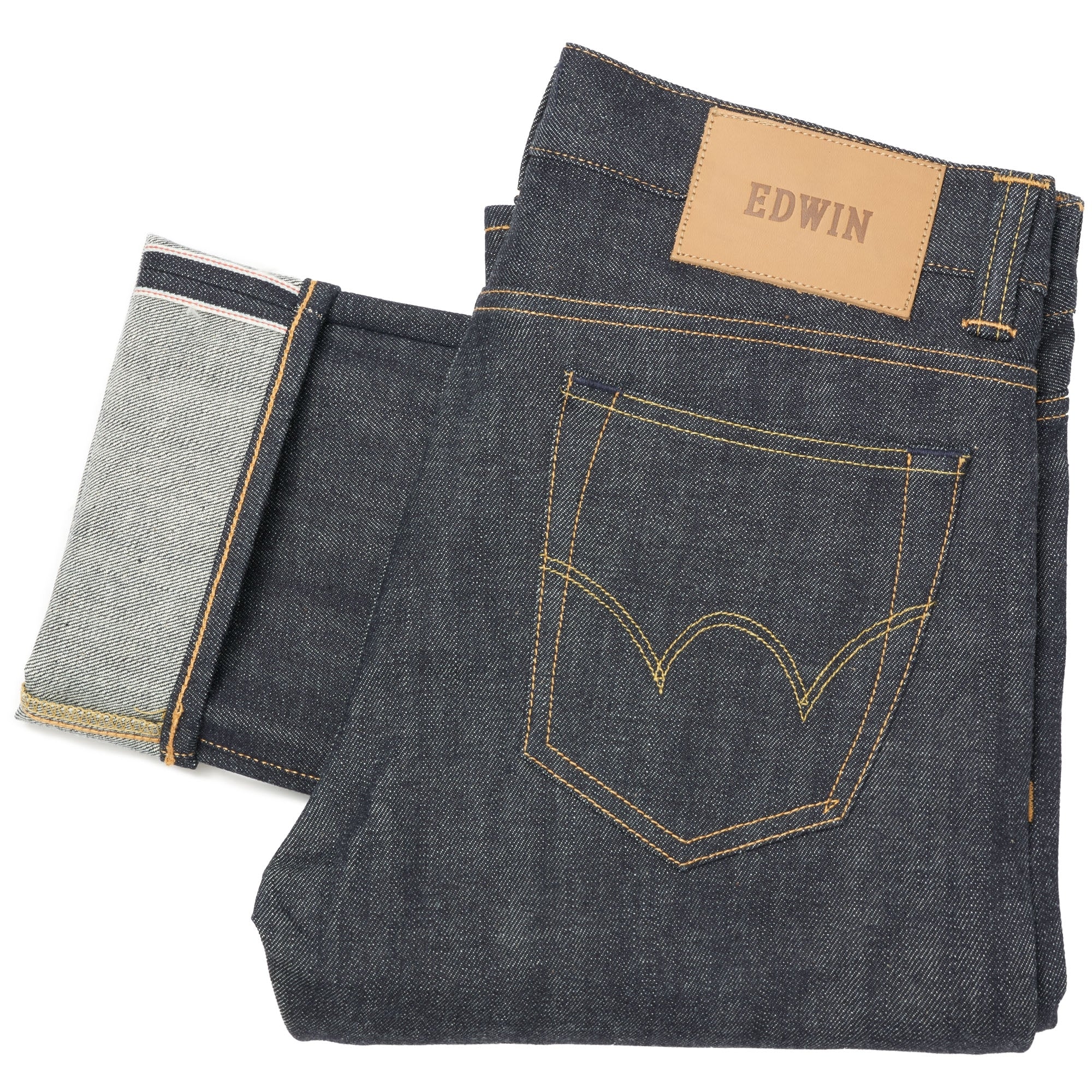 Edwin ED-71 Red Listed Selvage Denim Jeans - Unwashed