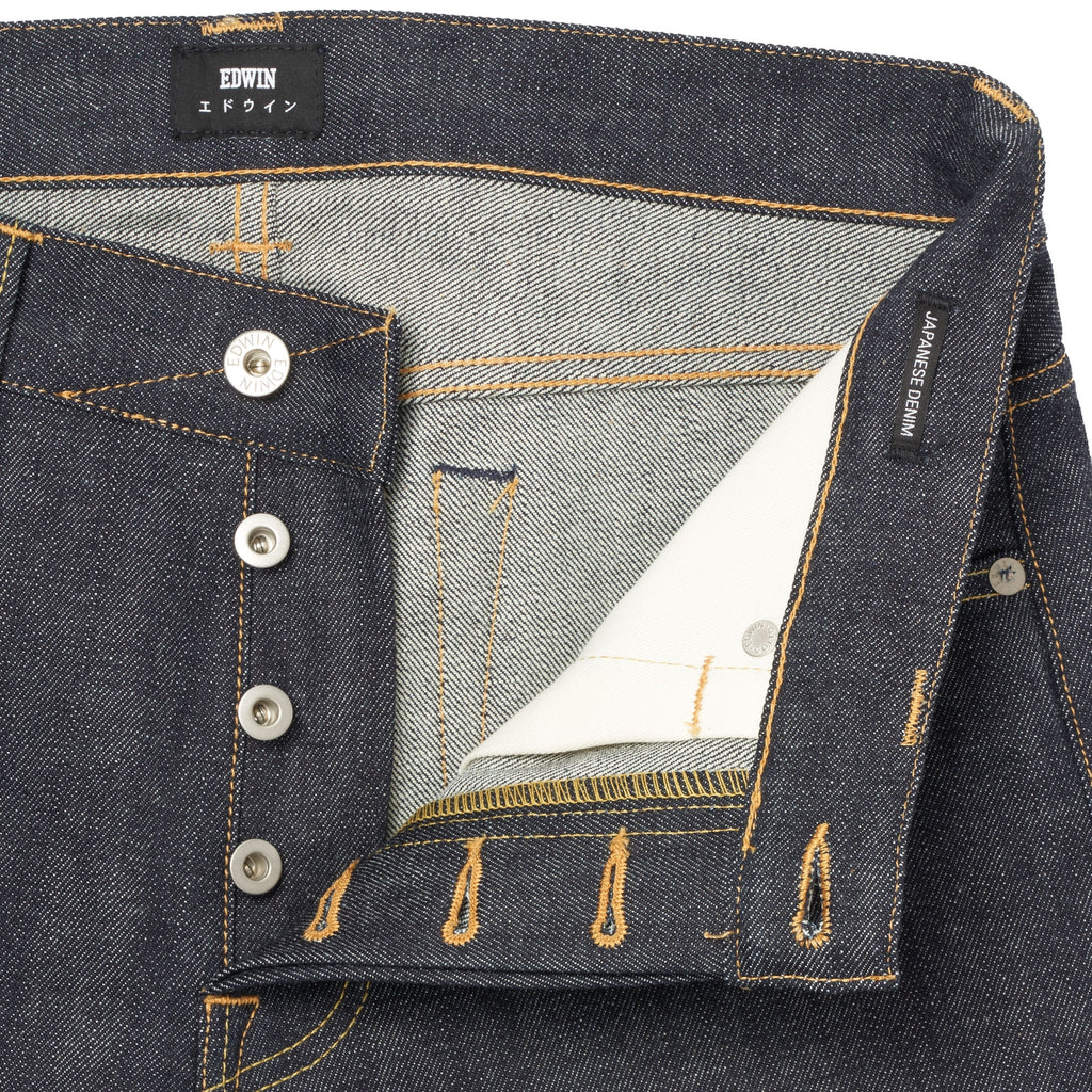 Edwin ED-71 Red Listed Selvage Denim Jeans - Unwashed