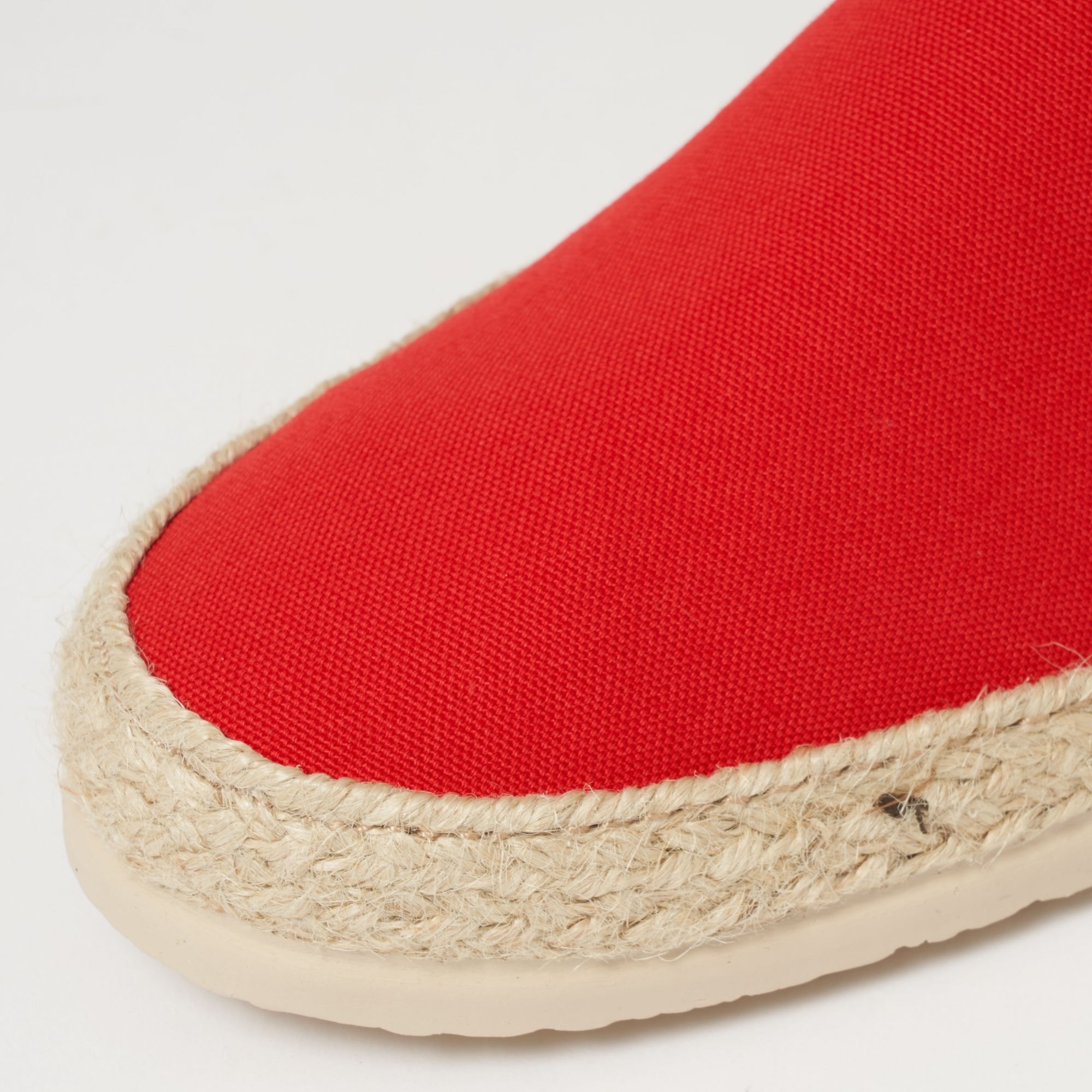 Armor Lux Striped Canvas Espadrilles - Dark Red & Natural