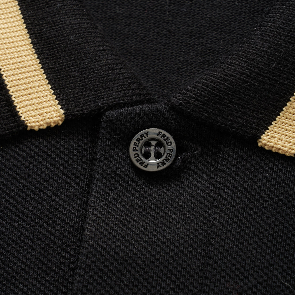 Fred Perry Reissues M2 Single Tipped Polo - Black/Champagne