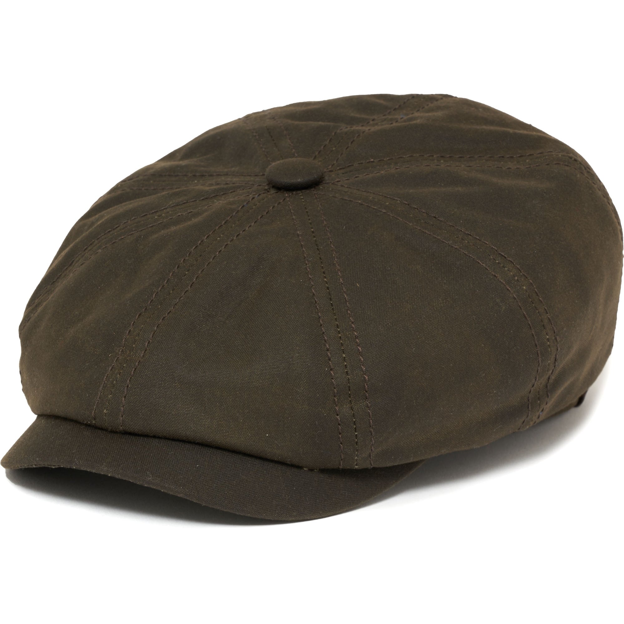 Stetson Hats Hatteras Waxed Newsboy Cap- Green