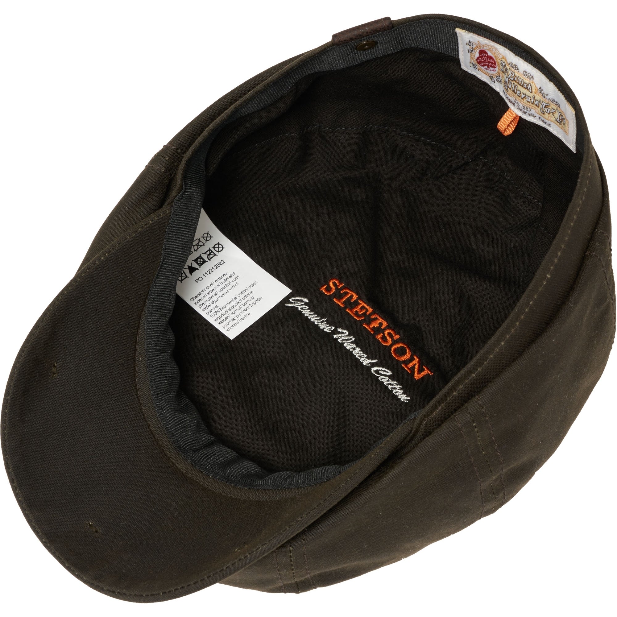 Stetson Hats Hatteras Waxed Newsboy Cap- Green