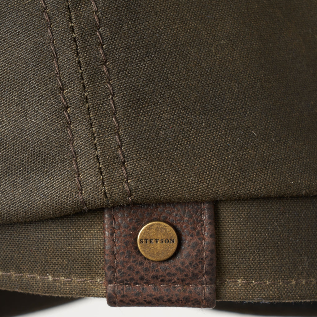 Stetson Hats Hatteras Waxed Newsboy Cap- Green