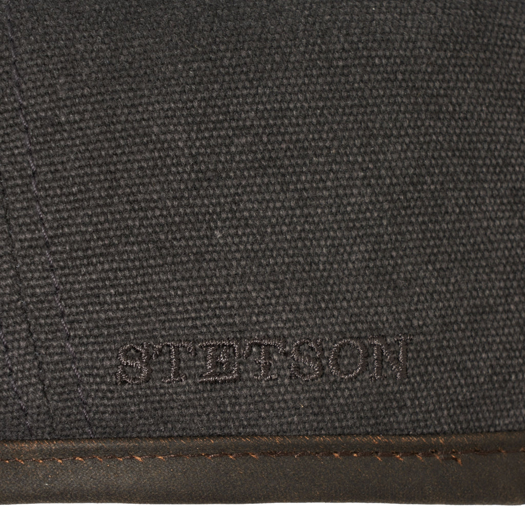 Stetson Hats Canvas Hatteras Flat Cap- Anthracite