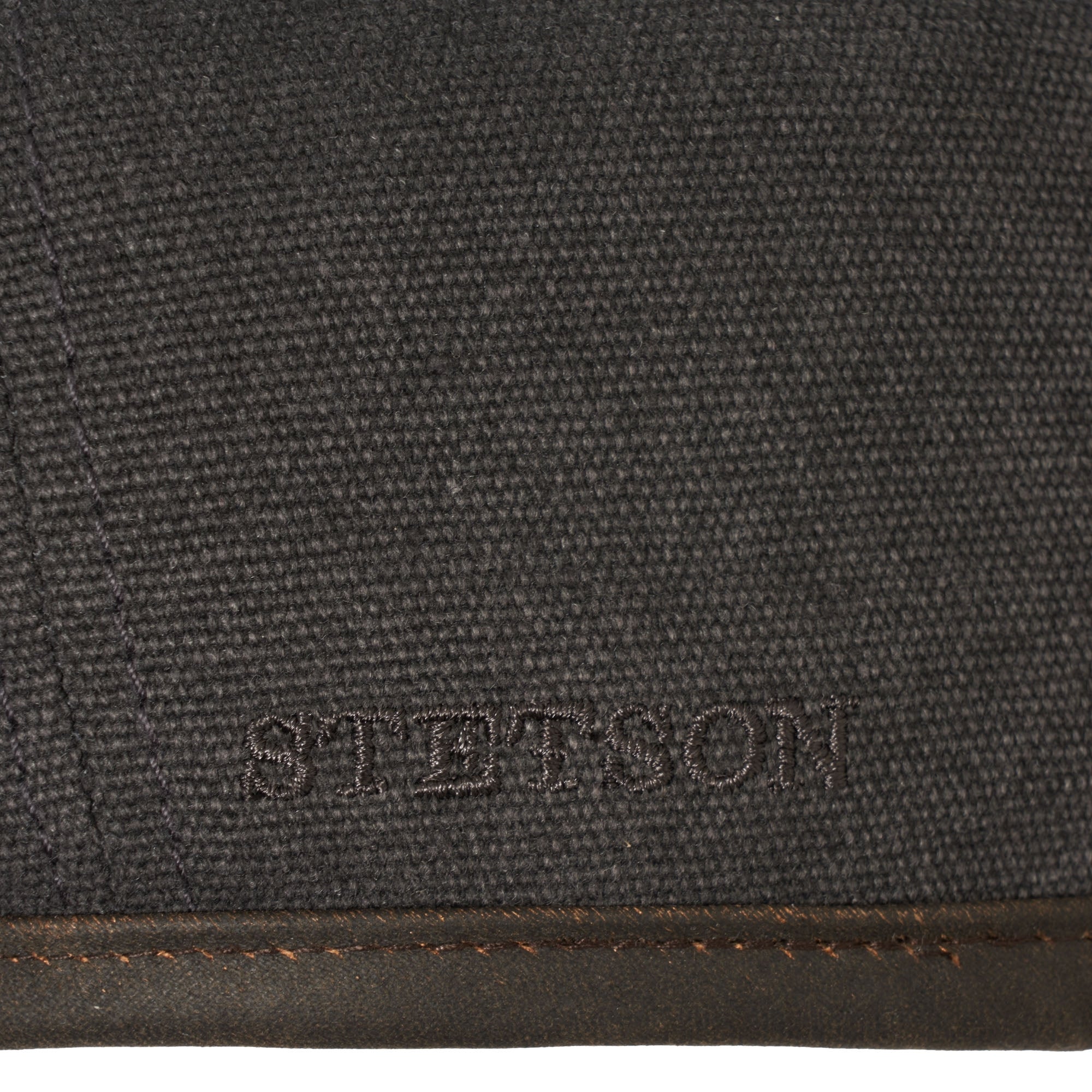Stetson Hats Canvas Hatteras Flat Cap- Anthracite