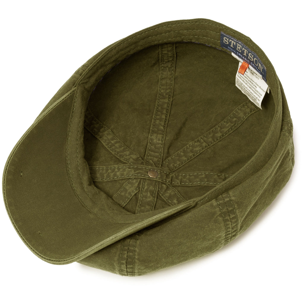 Stetson Hats Hatteras Delave Cotton Flat Cap- Khaki