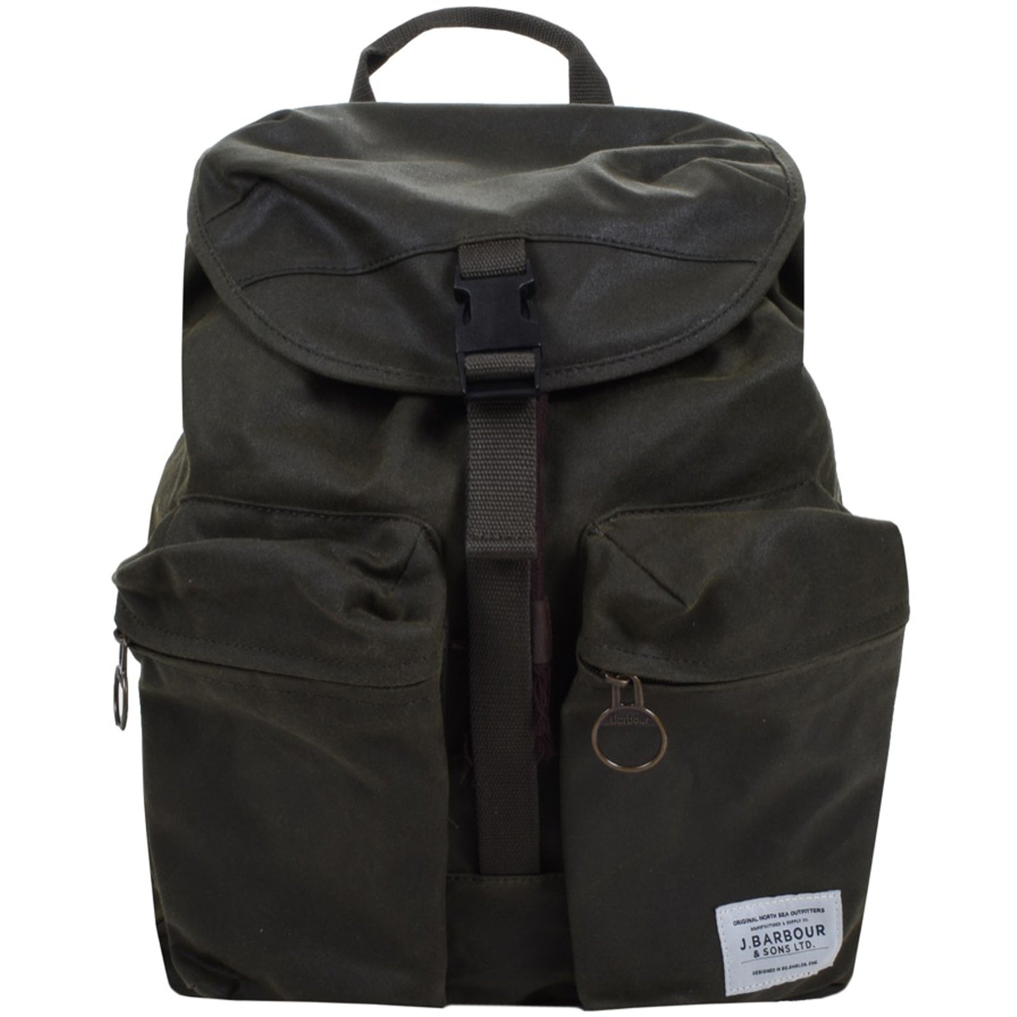 Barbour Olive Waxed Whitby Backpack