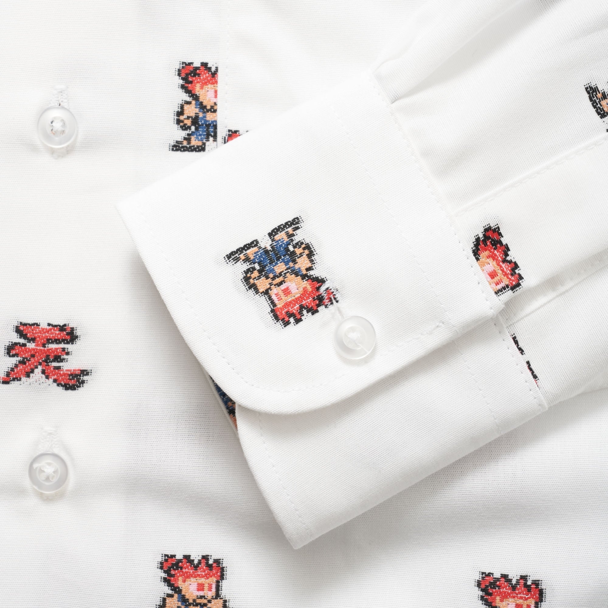 Naked & Famous x Street Fighter™ 2 White Akuma + Heaven Jacquard Shirt