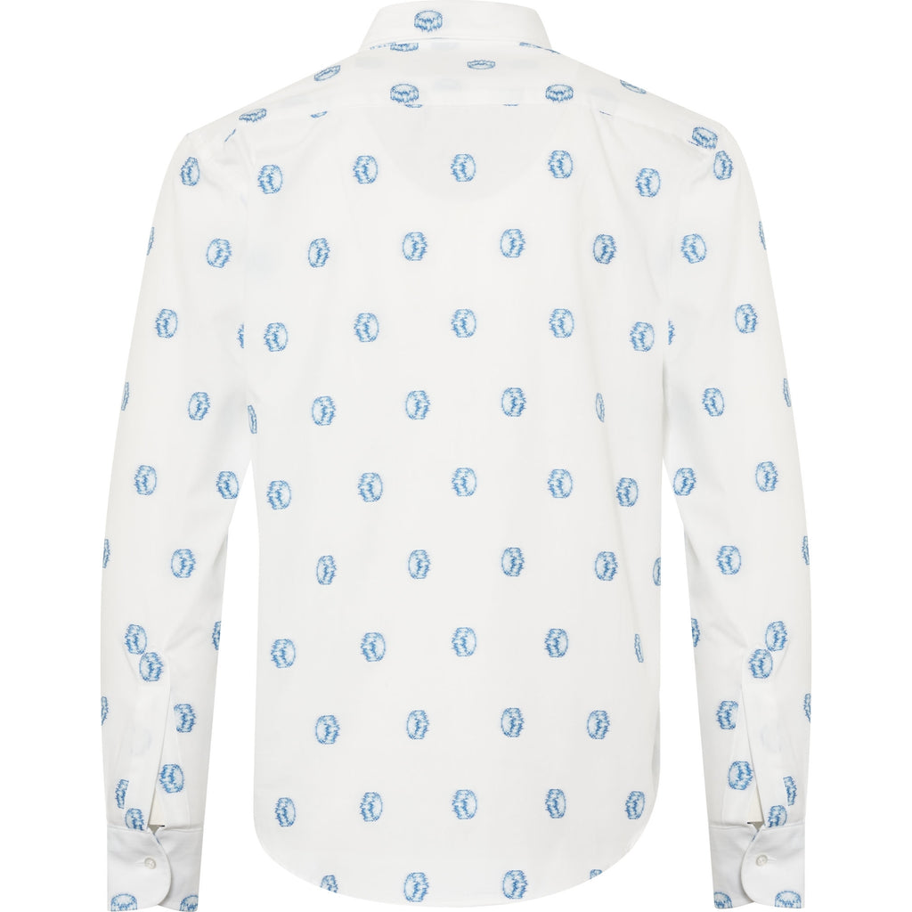 Naked & Famous x Street Fighter™ 2 White Hadouken Jacquard Shirt