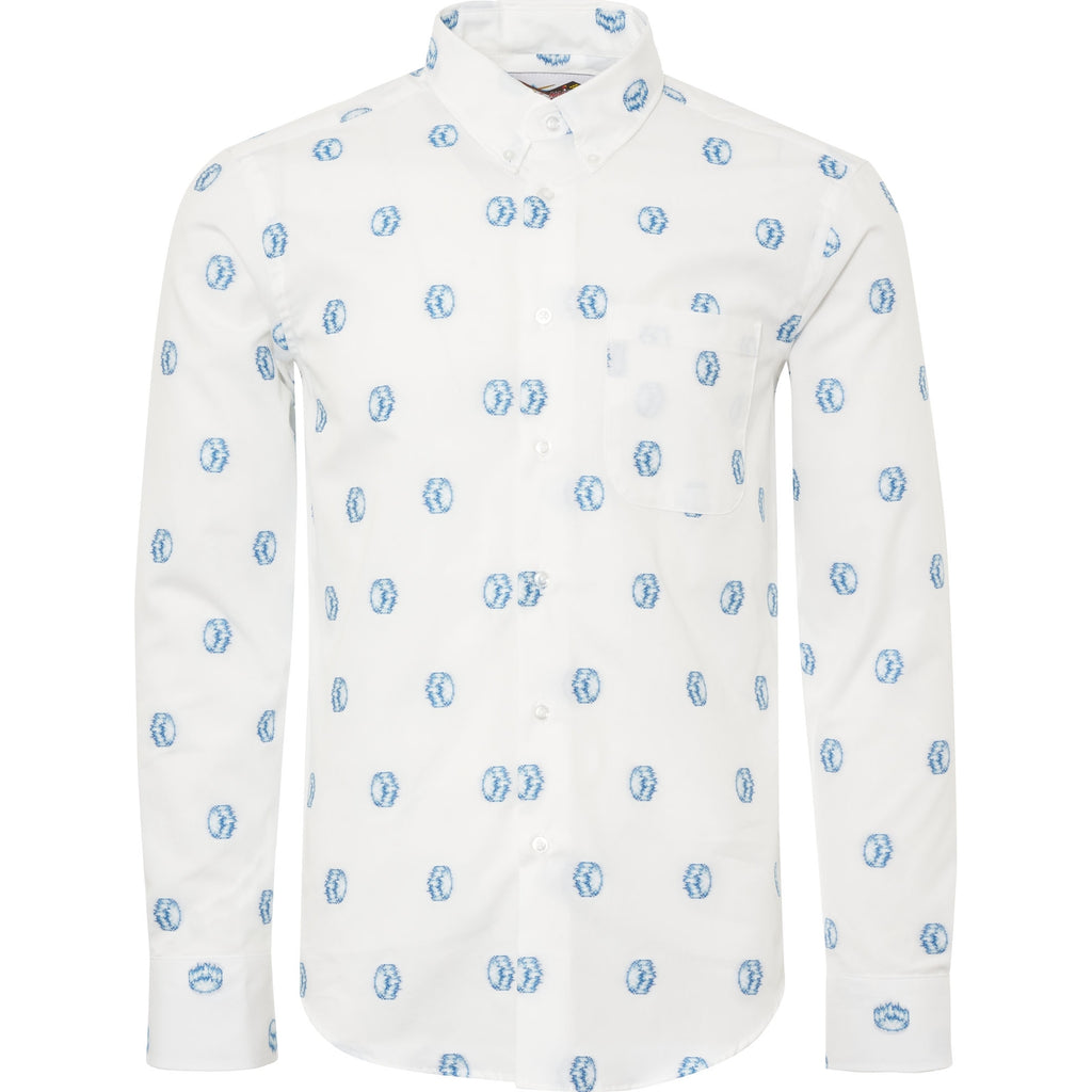 Naked & Famous x Street Fighter™ 2 White Hadouken Jacquard Shirt