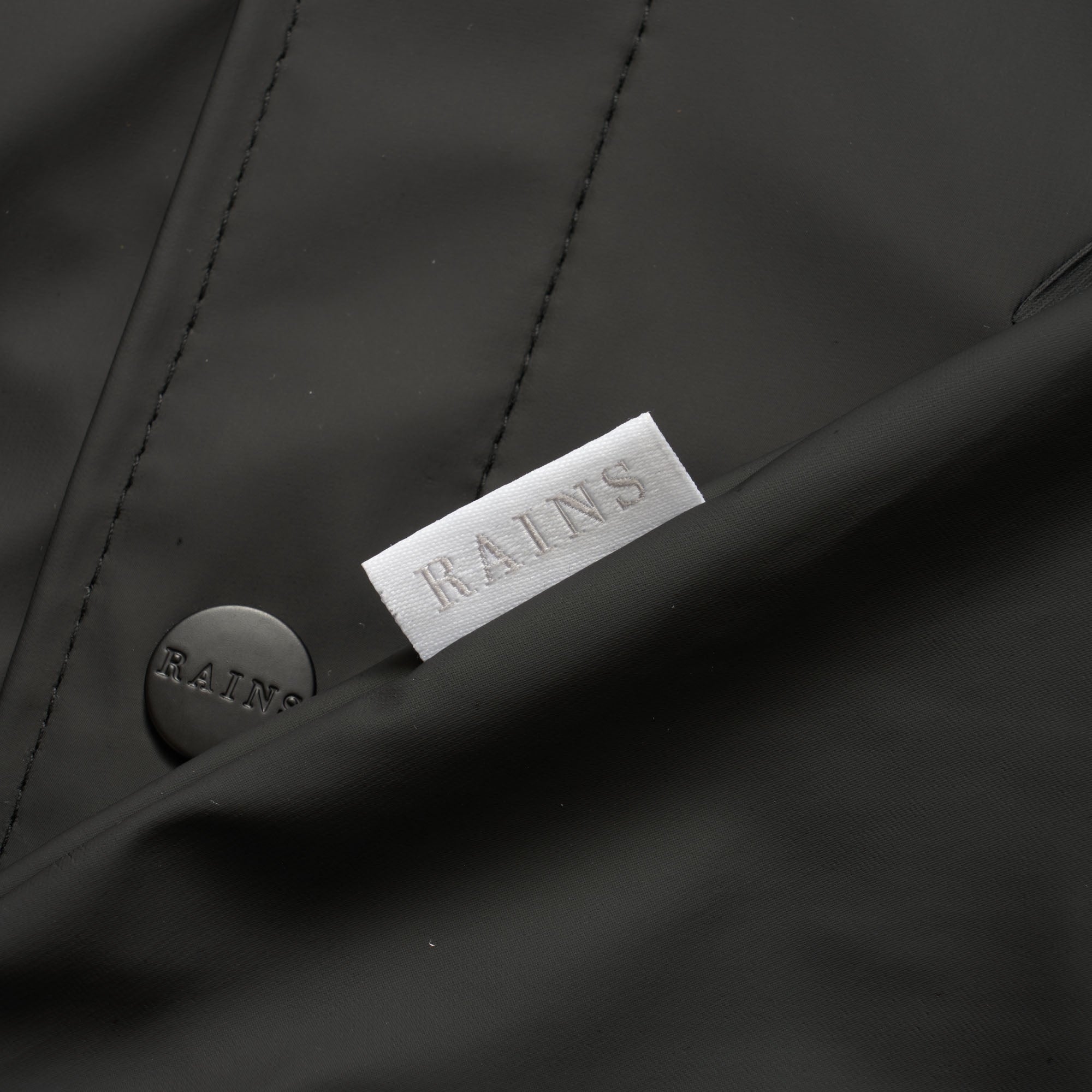 Rains Long Jacket - Black