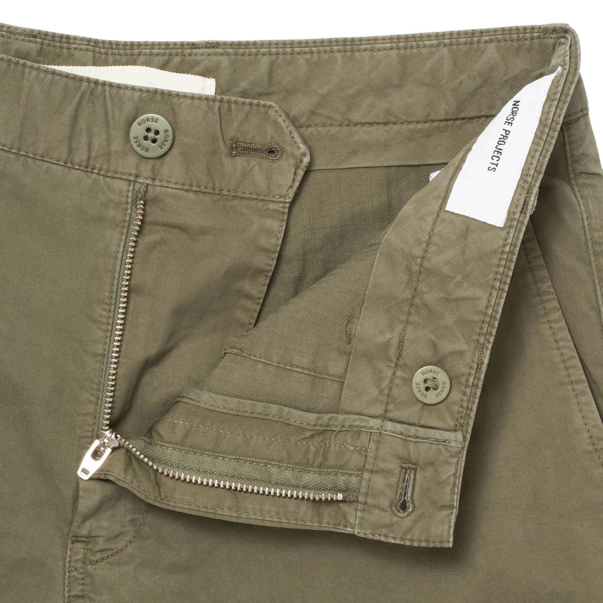 Norse Projects Dried Olive Aros Light Twill Shorts