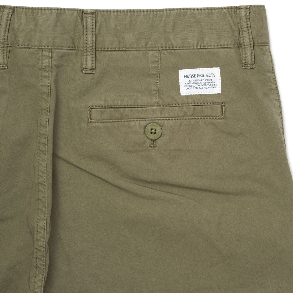 Norse Projects Dried Olive Aros Light Twill Shorts