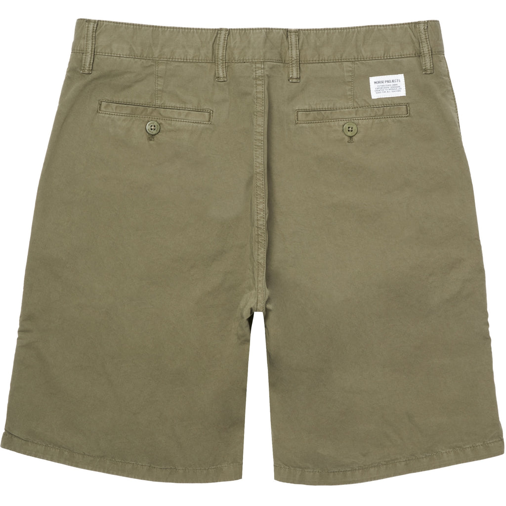 Norse Projects Dried Olive Aros Light Twill Shorts