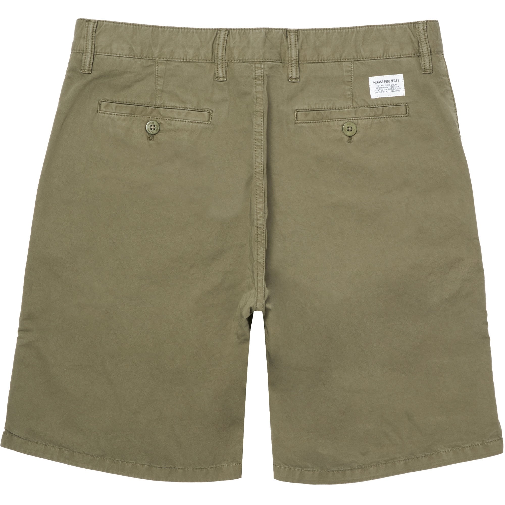 Norse Projects Dried Olive Aros Light Twill Shorts
