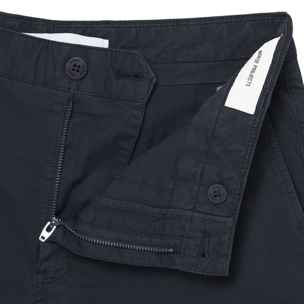 Norse Projects Dark Navy Aros Light Twill Shorts
