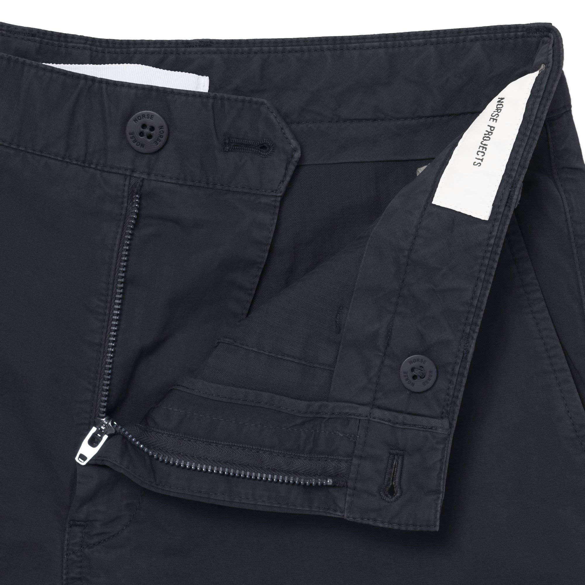 Norse Projects Dark Navy Aros Light Twill Shorts