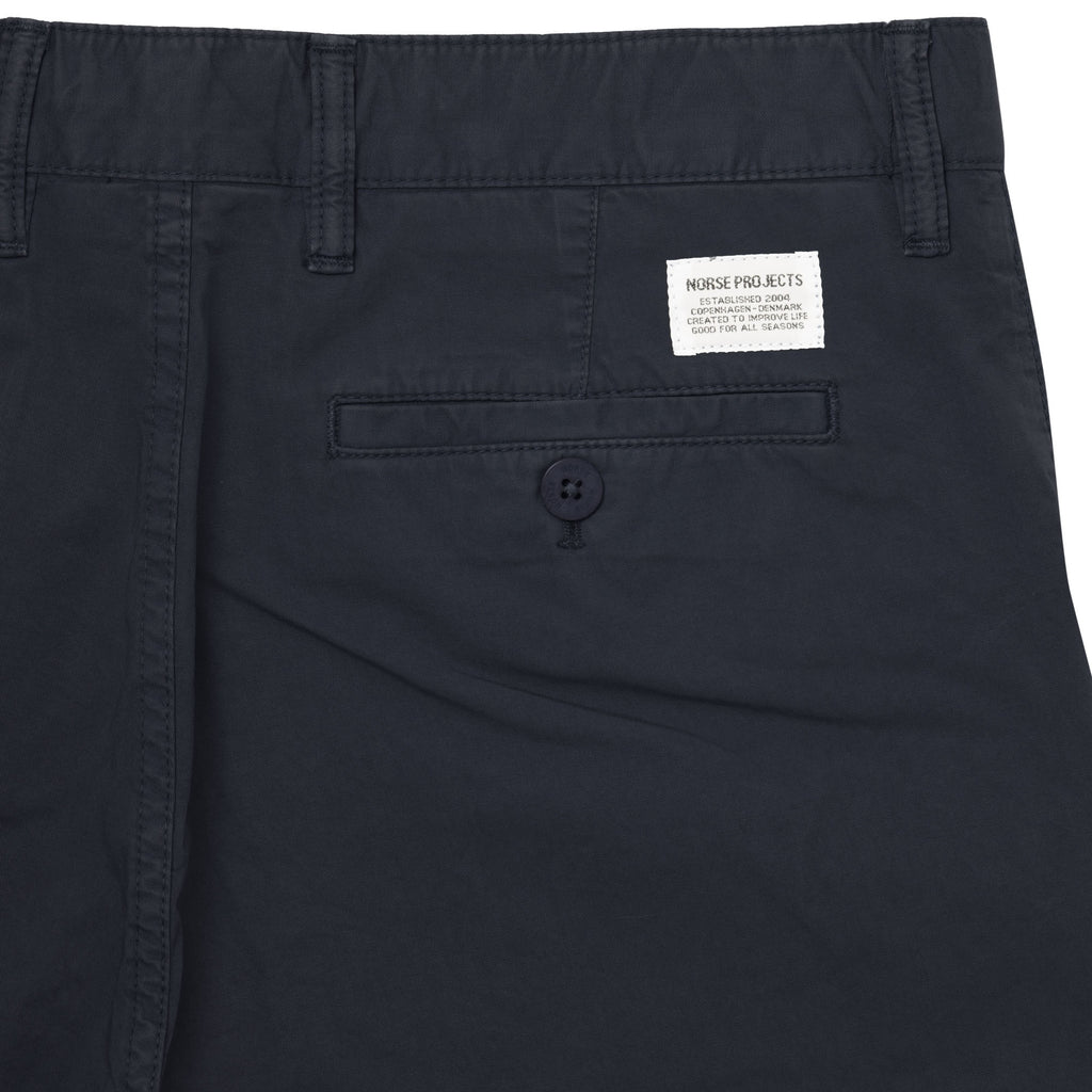 Norse Projects Dark Navy Aros Light Twill Shorts