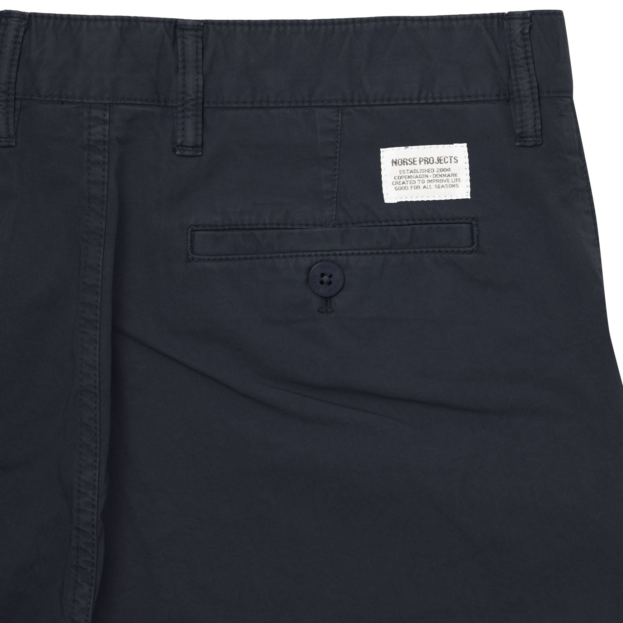 Norse Projects Dark Navy Aros Light Twill Shorts